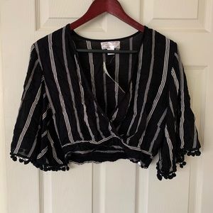 NWT Striped crop top